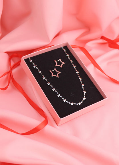Star Earrings And Necklace Gift Set
