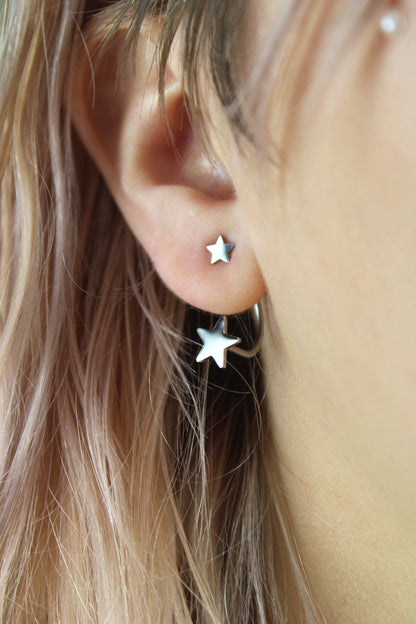Star Ear Jacket Earrings