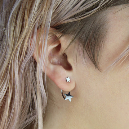 Star Ear Jacket Earrings