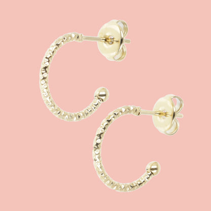Sparkle Hoop Earrings (Gold Plated)