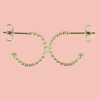 Sparkle Hoop Earrings (Gold Plated)