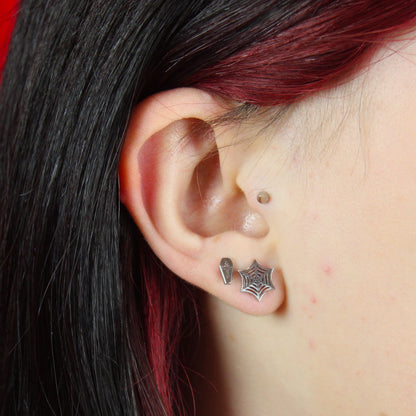 Spider Web Stud Earrings