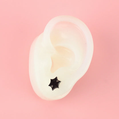 Spider Web Stud Earrings (Black)