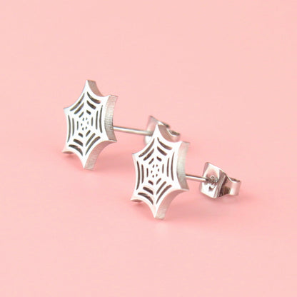 Spider Web Stud Earrings