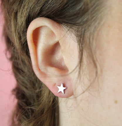 Star & Crescent Moon Stud Earrings