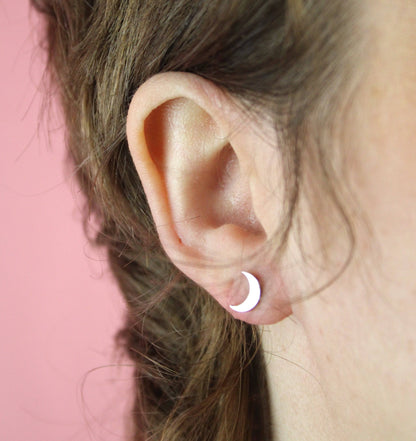 Star & Crescent Moon Stud Earrings