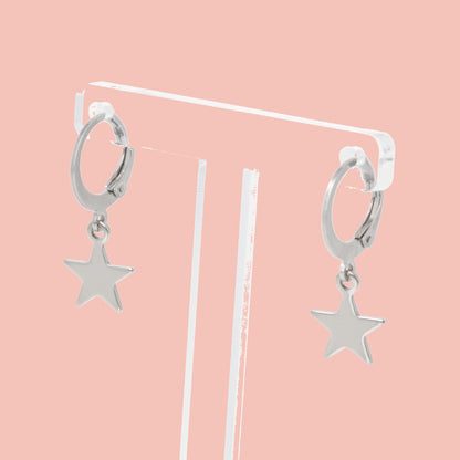 Star Hoop Earrings