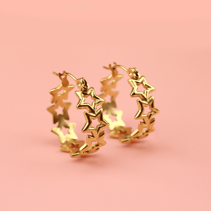 Stardust Hoop Earrings (Gold Plated)
