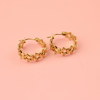 Stardust Hoop Earrings (Gold Plated)