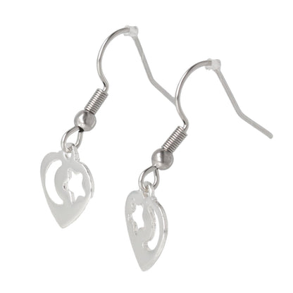 Starry Night Heart Earrings