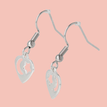 Starry Night Heart Earrings