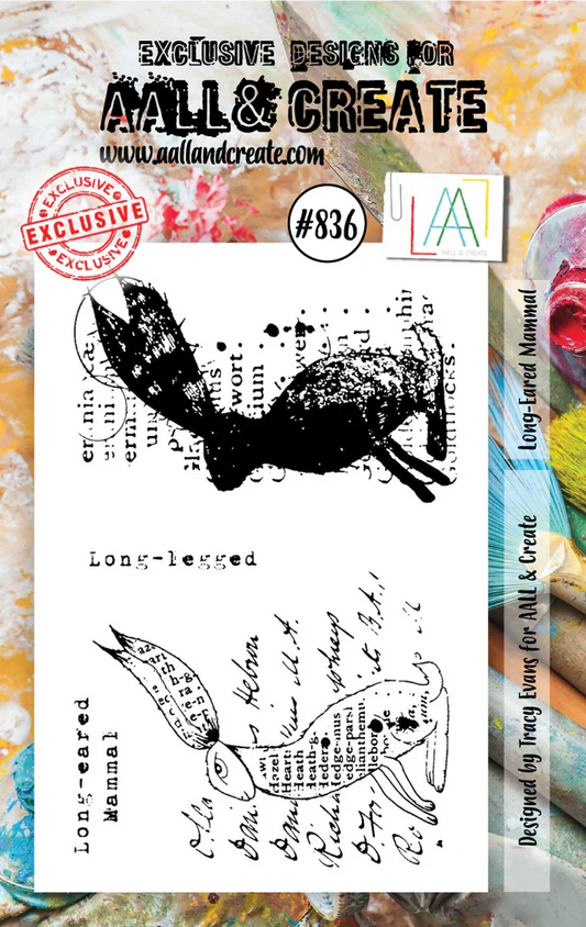 AALL and Create Stamp Set - 836 - Long-Eared Mammal. Size: 7.3x10.25 cm | 2.9"x4". Available at Embellish Away located in Bowmanville Ontario Canada.