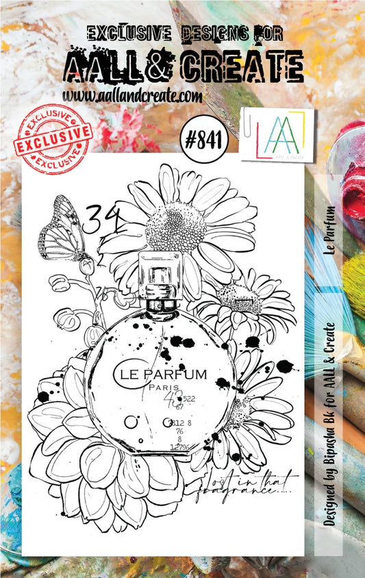 AALL and Create Stamp Set - 841 - Le Perfum. Size: 7.3x10.25 cm | 2.9"x4". Available at Embellish Away located in Bowmanville Ontario Canada.