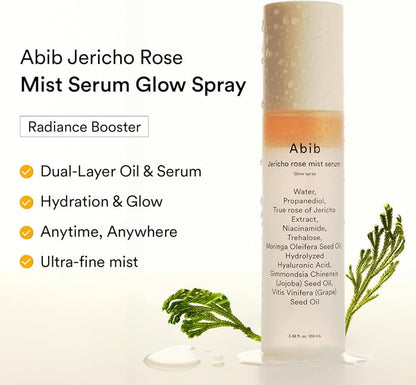 Abib Jericho Rose Mist Serum Glow Spray 100ml أبيب أريحا ريح رذاذ سيروم توهج - Princess Cosmetics Qatar