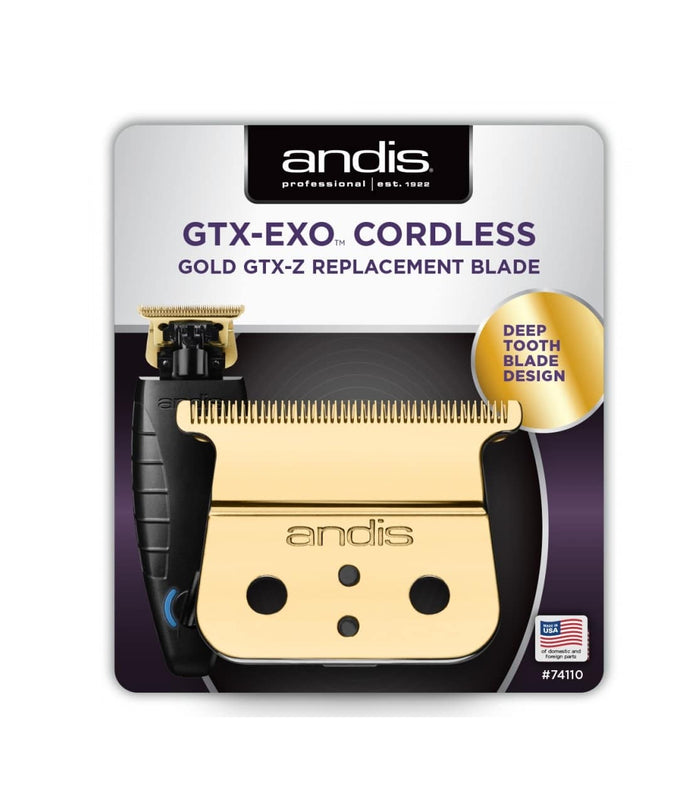 Andis GTX-Exo Cordless Gold GTX-Z Replacement Blade Deep Tooth # 74110 - Palms Fashion Inc.
