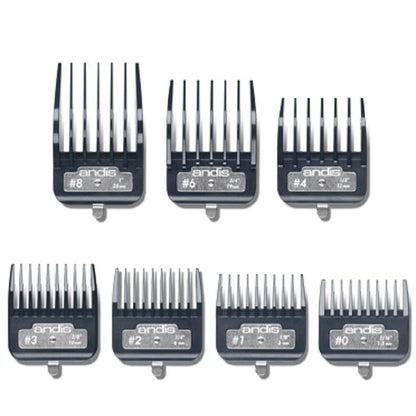 ANDIS MASTER PREMIUM METAL CLIP 7 PCS Guide  # 33645 - Palms Fashion Inc.