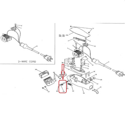 ANDIS PART REPLACEMENT ADJUSTING LEVER FITS MASTER CLIPPER # 01626 - Palms Fashion Inc.