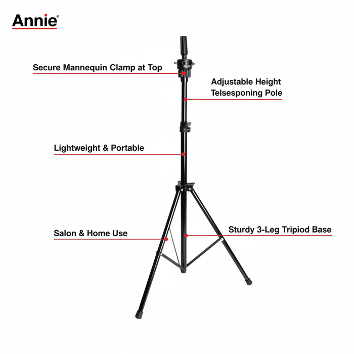 Annie Basic Mannequin Tripod, 1 Count, Black