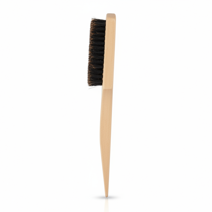 Annie Ultimate Edge & Updo Brush 100% Boar Bristle, 1 Count, Light Brown