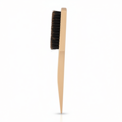 Annie Ultimate Edge & Updo Brush 100% Boar Bristle, 1 Count, Light Brown