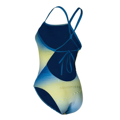 AquaSphere women's essential tie-back swimsuit featuring a sleek design, suitable for swimming and water activities.