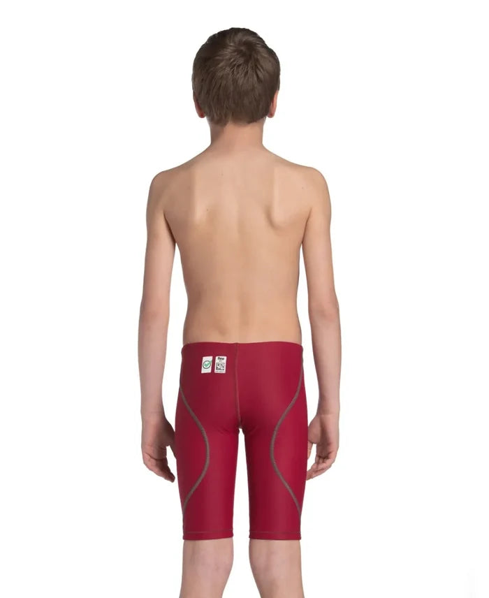 Arena Boys Powerskin ST Next Jammer in deep red, boys' swim jammer with sleek design and supportive fit for competitive swimming.