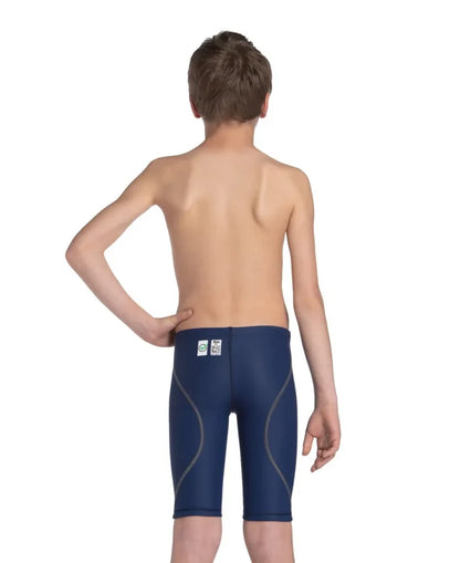 Arena Boys Powerskin ST Next Jammer in navy, featuring a sleek swimming jammer design for young swimmers.