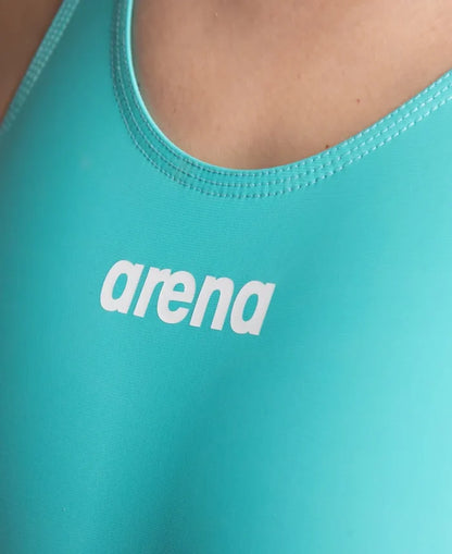 Arena Women's Powerskin ST Next Kneesuit in aquamarine, sleek and form-fitting swimwear for competitive swimming.