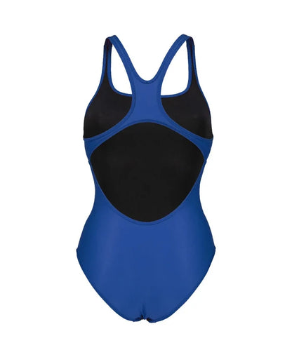 Blue Arena Women's Team Swim Pro Solid Swimsuit, close-up of the sleek, supportive swimwear designed for competitive swimming.