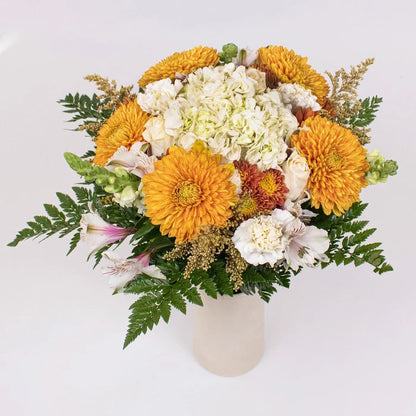 Autumn At Sundown Wedding Flowers In Vase