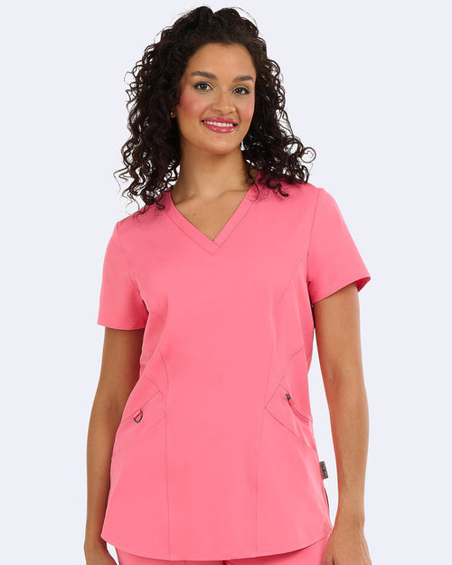 Ava Therese Back Knit Scrub Top