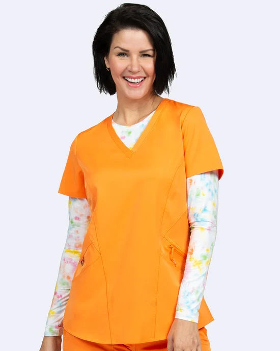 Ava Therese Back Knit Scrub Top