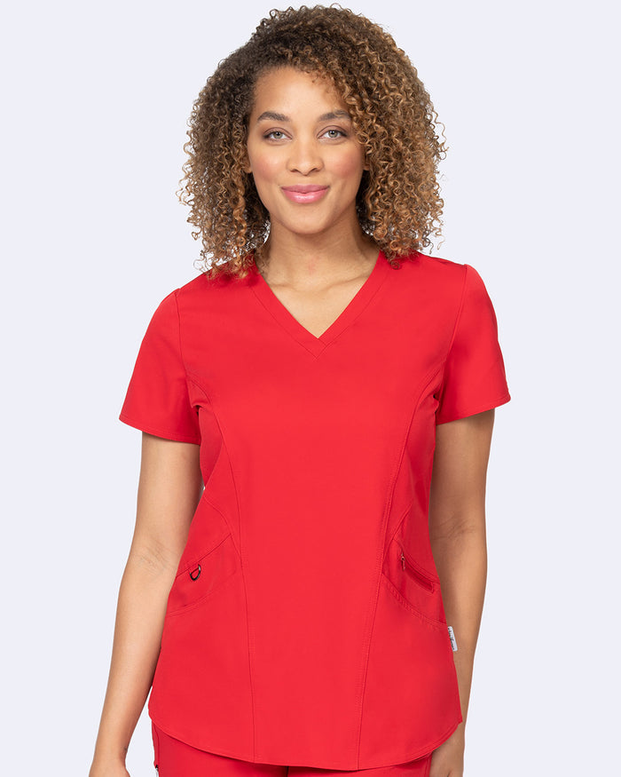 Ava Therese Back Knit Scrub Top