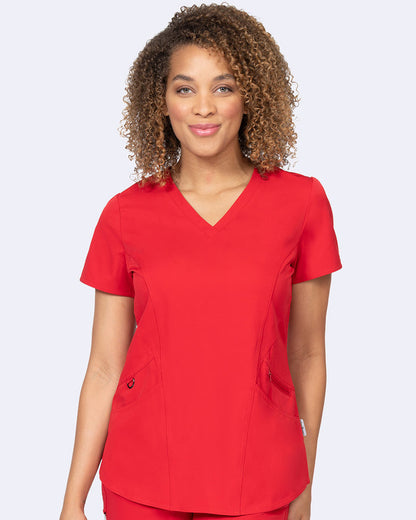 Ava Therese Back Knit Scrub Top