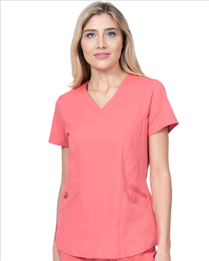 Ava Therese Back Knit Scrub Top