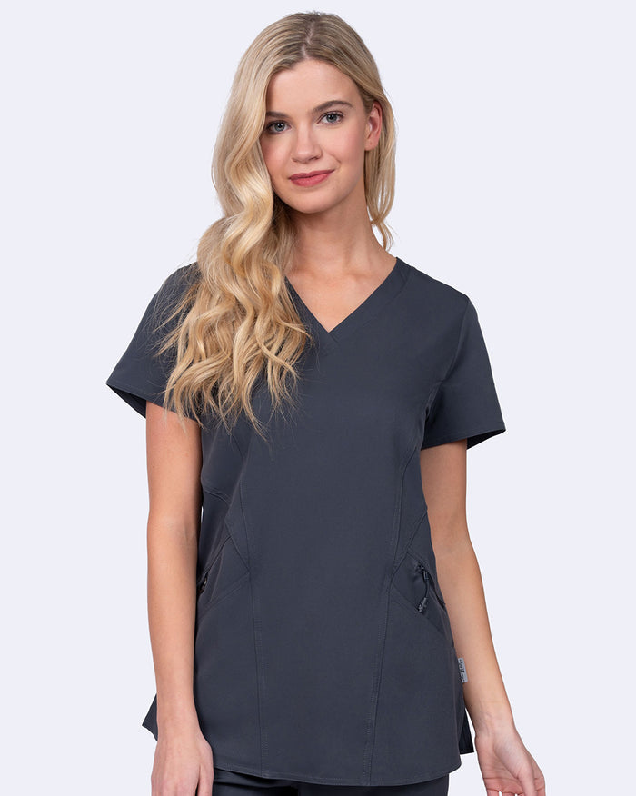 Ava Therese Back Knit Scrub Top