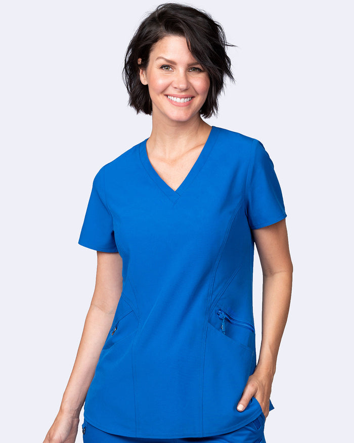 Ava Therese Back Knit Scrub Top