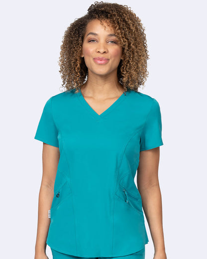 Ava Therese Back Knit Scrub Top