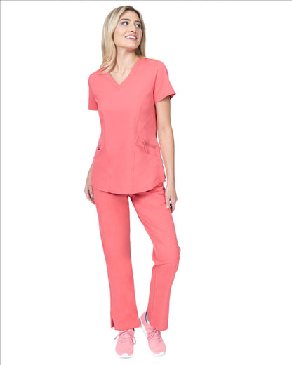 Ava Therese Back Knit Scrub Top