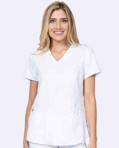Ava Therese Back Knit Scrub Top