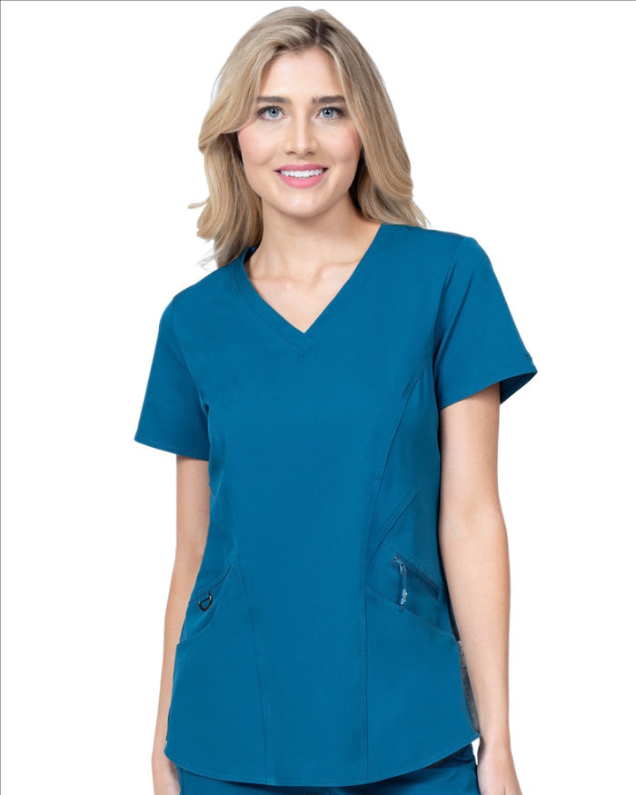 Ava Therese Back Knit Scrub Top