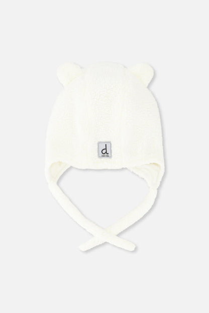 Baby Winter Sherpa Hat With Ear Flaps And Ears Off-White-0