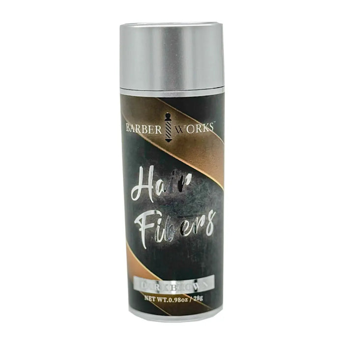 Barber Works Hair Fibers (28g) - Dark Brown | Instant Thicker Look for Men & Women Barber Works