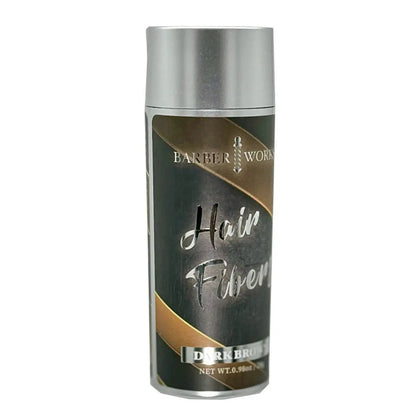 Barber Works Hair Fibers (28g) - Dark Brown | Instant Thicker Look for Men & Women Barber Works
