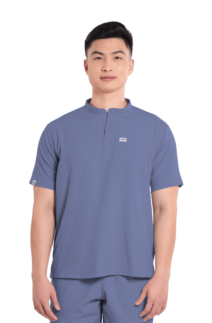 Basicflex® Custom Fit Mandarin Men Scrub Top