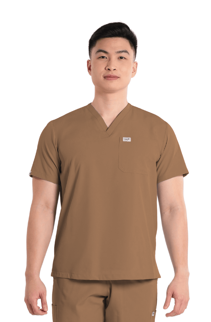 Basicflex® Custom Fit V-Neck Men Scrub Top