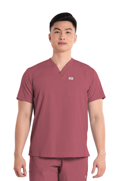 Basicflex® Custom Fit V-Neck Men Scrub Top