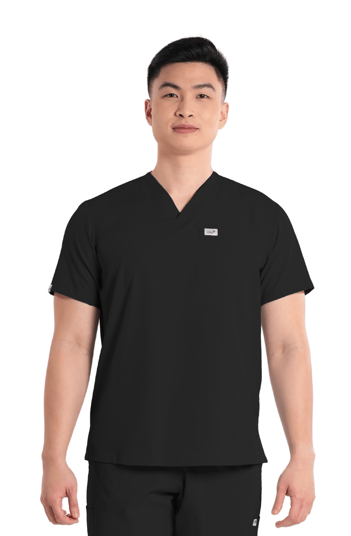 Basicflex® Custom Fit V-Neck Men Scrub Top