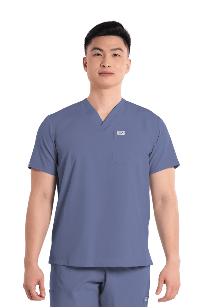 Basicflex® Custom Fit V-Neck Men Scrub Top