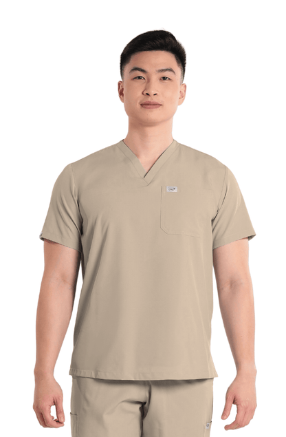 Basicflex® Custom Fit V-Neck Men Scrub Top